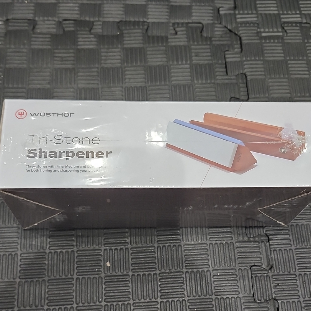 Wusthof Tri Stone Sharpener - White and Brown